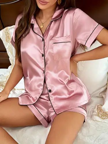 Luxe Nights Button Front Pajama Set - Image 4