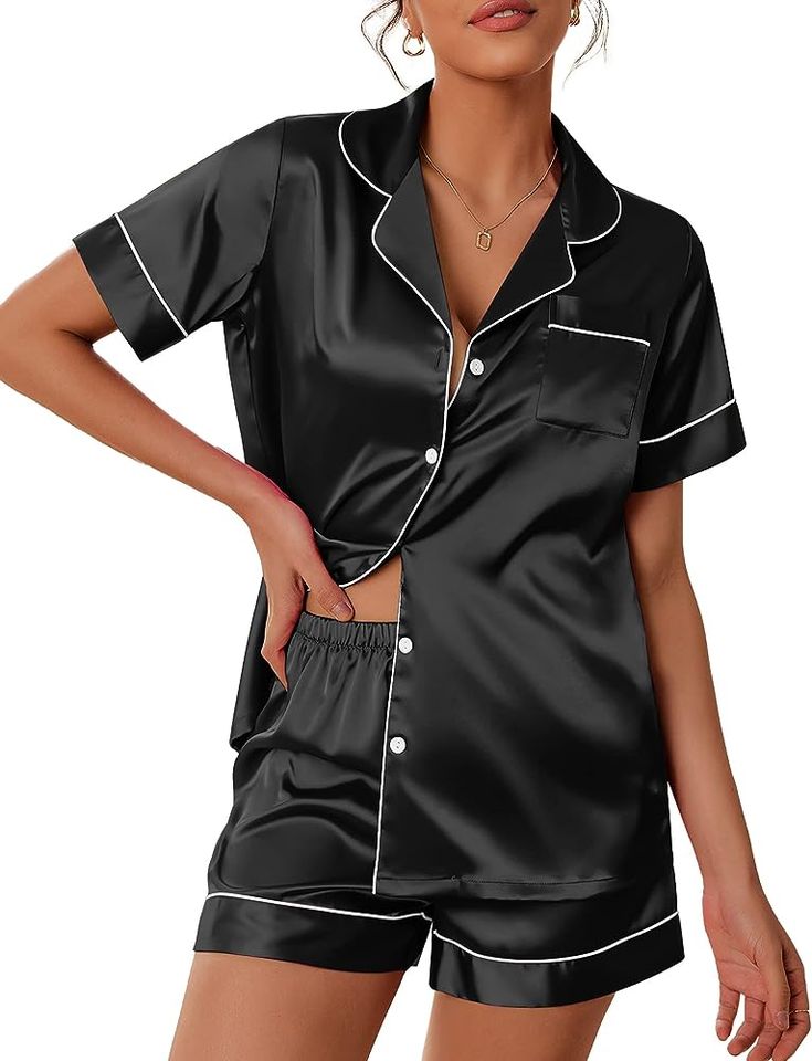 Luxe Nights Button Front Pajama Set - Image 3