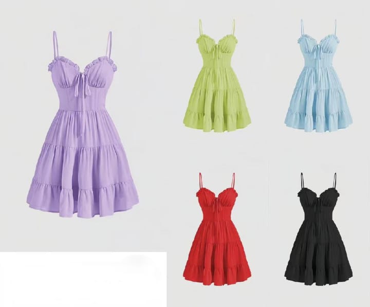 Ruffle Hem Cami Dress