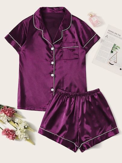 Luxe Nights Button Front Pajama Set - Image 2