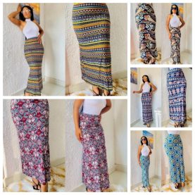High Waisted Bodycon Ladies Summer Long Skirt