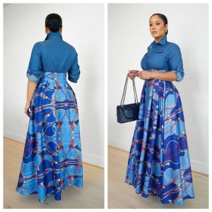 Fashion Contrast Print Dress