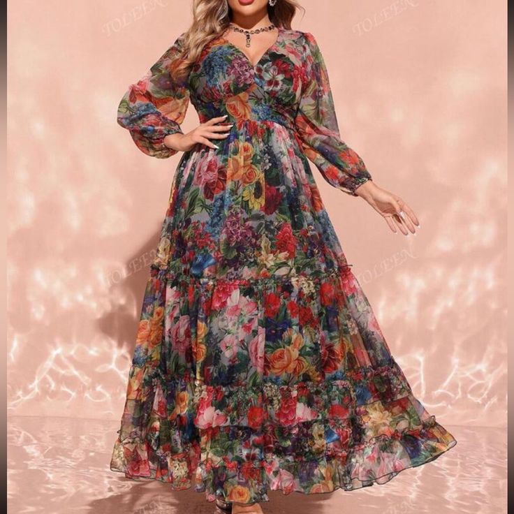 Floral Print Maxi Dress