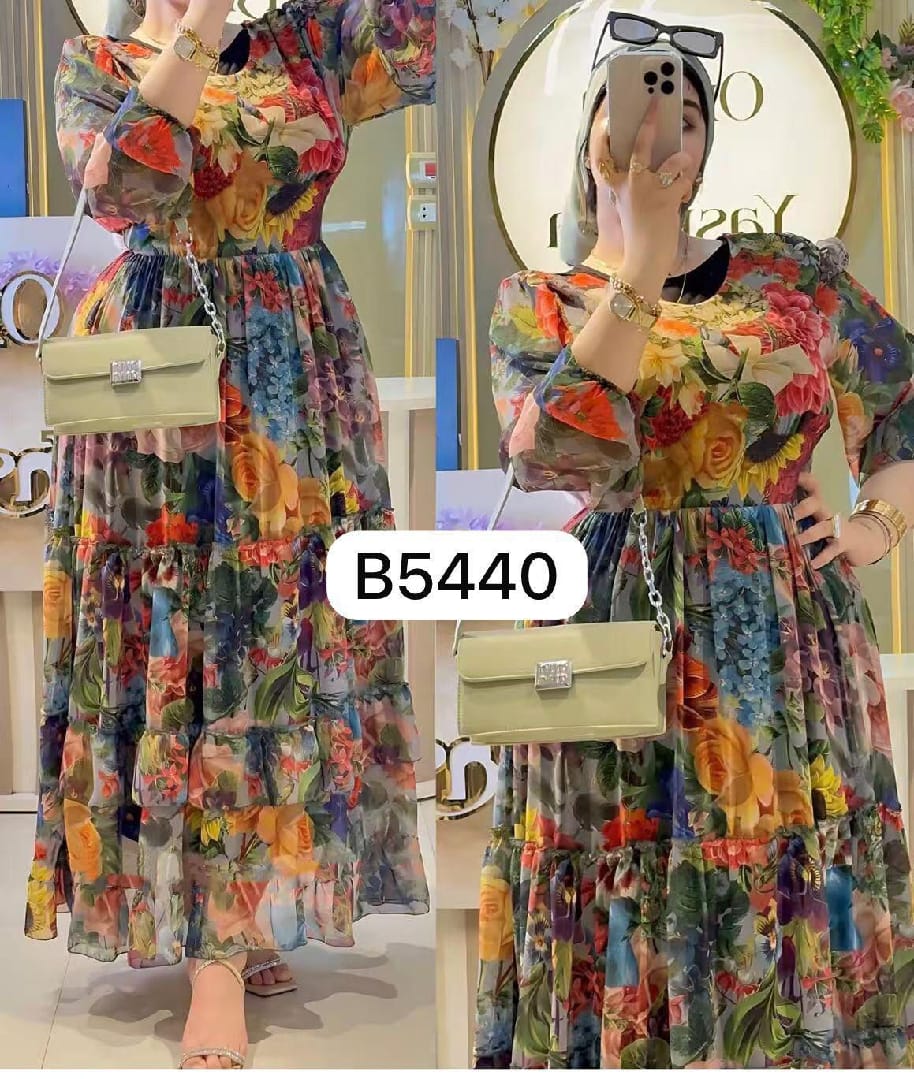 Floral Print Maxi Dress - Image 2