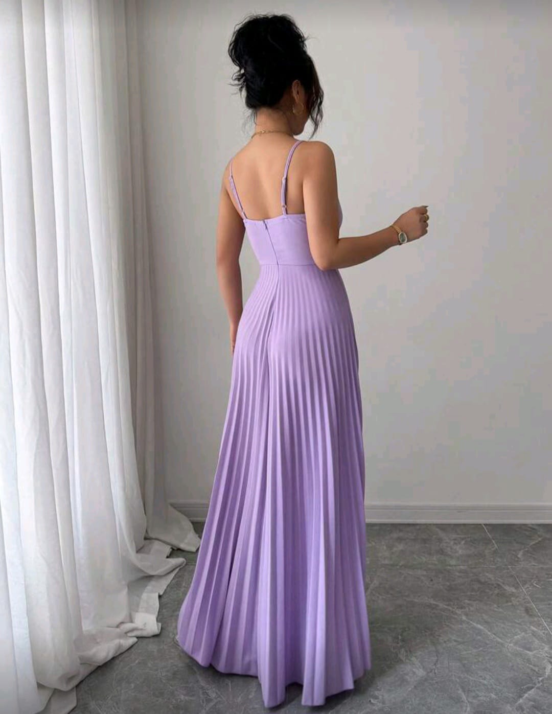 A-Line Dress With Pearl Decor Elegant Romance Style - Image 4