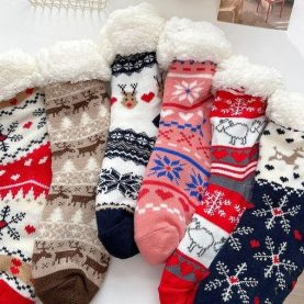 Women Warm Fleece Indoor Socks