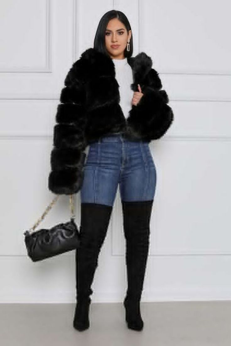 Short Faux Fur Jacket - Image 2