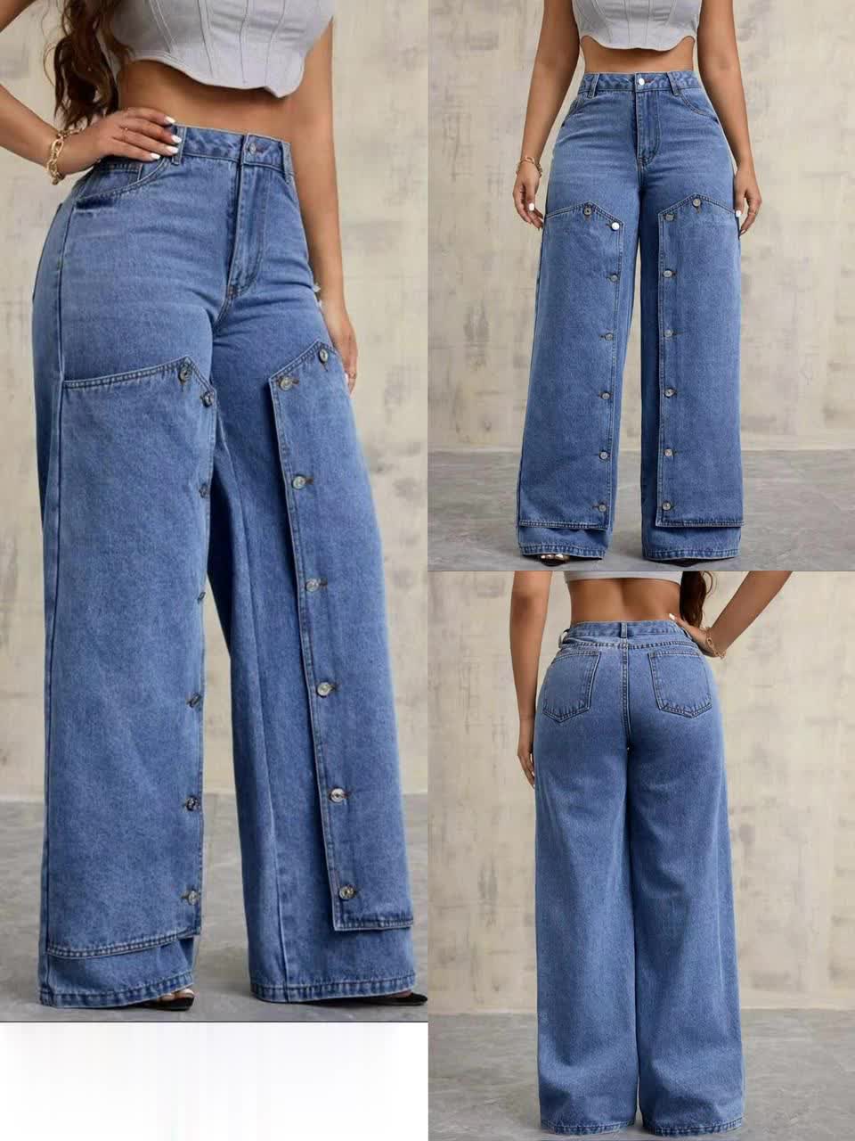 Women Casual Denim With Buttons