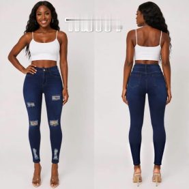 Ladies High Waist Skinny Jeans