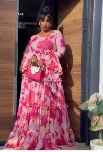 Maxi Dress Pink Splash