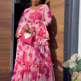 Maxi Dress Pink Splash